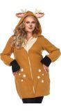 Plus Size Bruine Ree Kostuum