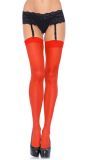 Plus Size Transparante Jarretel Kousen Rood
