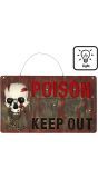 Poison Keep Out Waarschuwingsbord met Verlichting Halloween