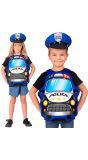 Politieauto Kostuumset met Pet Kinderen 110-116 cm