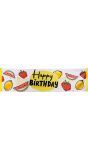 Polyester Vlag Happy Birthday Fruit