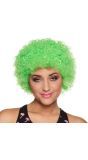 Poppy Afro Pruik Groen