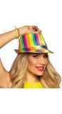 Popstar Pailletten Fedora Regenboog