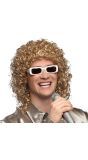 Popster Pruik met Bril Heren