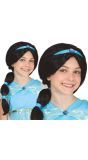 Prinses Jasmine Zwarte Pruik Kind