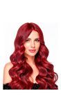 Pruik Lang Golvend Bordeauxrood Dames Carnaval