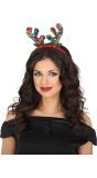 Rainbow Kerst Rendier Haarband met Pailletten