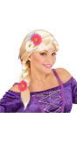 Rapunzel Pruik met Bloemen