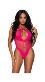 Raspberry Keyhole Halter Bodysuit - Verleidelijke en Elegante Jumpsuit