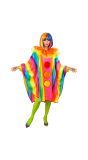 Regenboog Clown Poncho Dames