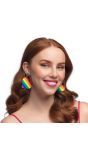 Regenboog Hartjes Oorbellen Dames