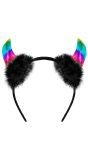 Regenboog Metallic Hoorntjes Haarband