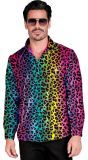 Regenboog Panterprint Pailletten Blouse Heren