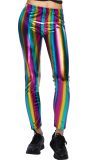 Regenboog Stretch Festival Legging Dames