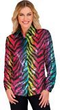 Regenboog Tijger Blouse Dames