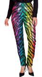 Regenboog Tijger Pailletten Broek Dames