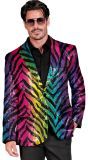 Regenboog Tijger Pailletten Colbert Heren
