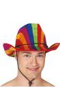 Regenboog Velvet Cowboyhoed