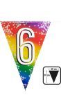 Regenboog Vlaggetjes Cijfer 6