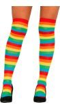 Regenboogkleurige Kniekousen