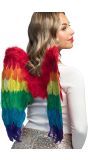 Regenboogkleurige Veren Vleugels Gevouwen