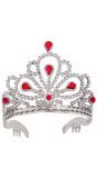 Reina Zilver Kroontje met Roze Steentjes