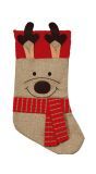Rendier Cadeau Sok Kerstmis Jute 50cm