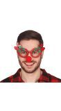Rendier Foute Kerst Bril met Neus