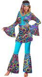 Retro Blauwe 70's Disco Kostuum Dames