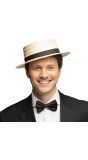 Retro Herenhoed met Zwart Lint