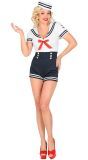 Retro Sexy Matroos Kostuum Dames