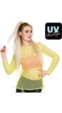 Retro Visnet Shirt Neon Geel