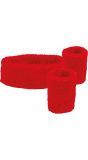 Retro Zweetbandjes set Rood
