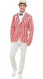Roaring 20's Rood Wit Gestreept Kostuum