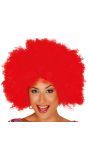 Rode Afro Clownspruik