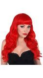 Rode Bella Pruik Dames