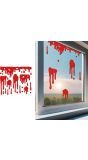 Rode Bloederige Gel Raamstickers