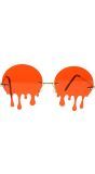 Rode Bloederige Hartjes Bril Halloween
