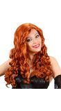 Rode Burlesque Pruik