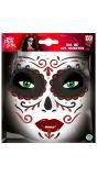 Rode Dia De Los Muertos Gezicht Glitters