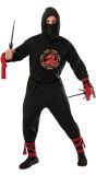 Rode Draak Ninja Kostuum Heren Zwart