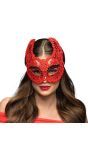 Rode Duivel Kanten Oogmasker Dames