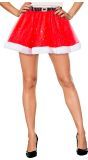 Rode Glitter Kerstvrouw Tutu Dames