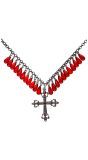 Rode Gothic Kruis Ketting