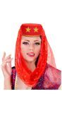 Rode Harem Hoed met Sluier