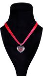 Rode Ketting met Zilveren Hartje Oktoberfest