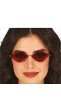 Rode Lippen Zonnebril Retro