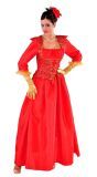 Rode Markiezin Jurk Carnaval Dames
