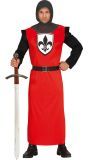 Rode Middeleeuwse Ridder Kostuum Man