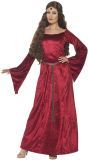 Rode Middeleeuwse Vrouwen Jurk